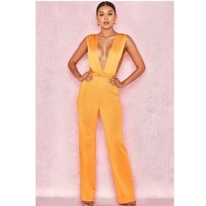 House of Cb 'Benedetta' Tangerine Jumpsuit